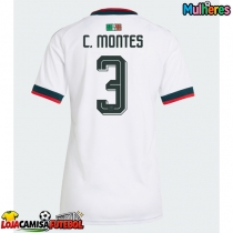 Camisa de Futebol México Cesar Montes #3 Equipamento Secundário Mulheres Mundo 2026 Manga Curta